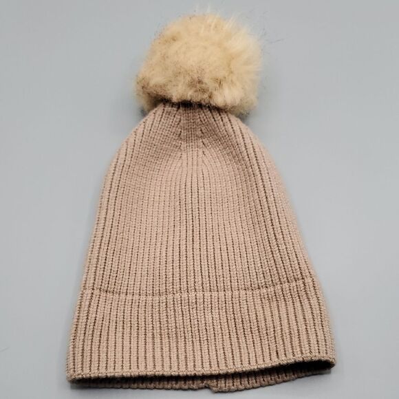 BARBOUR | OSFM KID'S | POM POM WINTER HAT BEANIE KNIT HAT in TAN BROWN - Picture 5 of 7